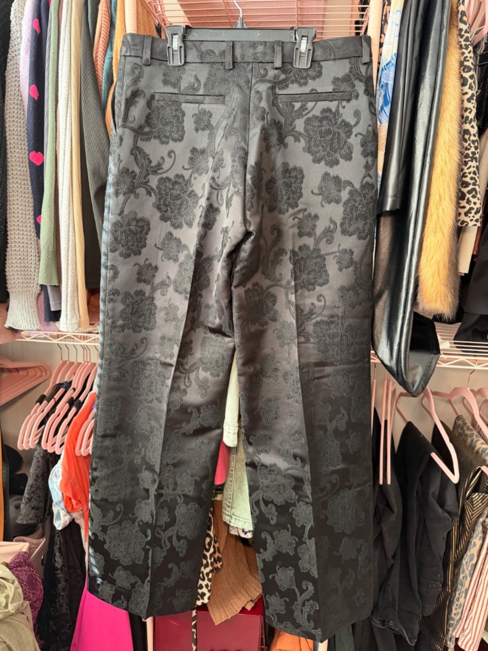 NWT The Kooples Black Floral Women’s Trousers | $385 MSRP - Picture 4 of 5